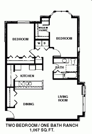 2BR/1BA - Gateway Terrace Apartments