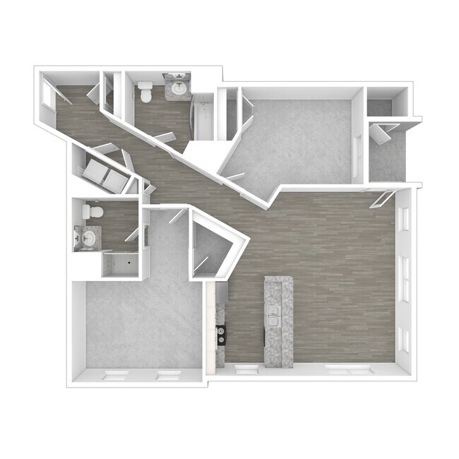 Cedar 2 Bedroom/2 Bath 2D - Liberty Park Apartments