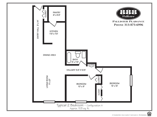 2BR/1BA - Pallister Plaisance Apartments
