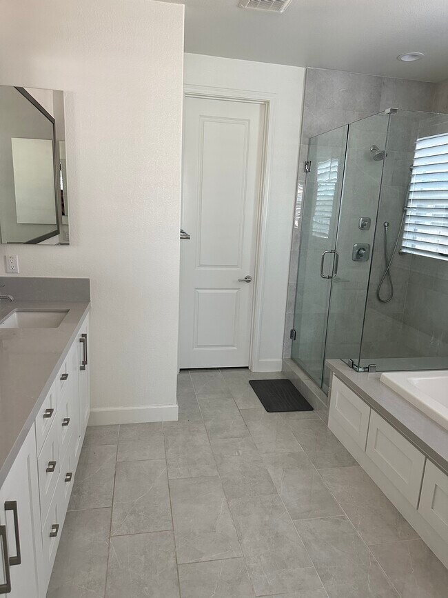 The bathroom and walking closet of the master bedroom - 1272 E Providence Loop