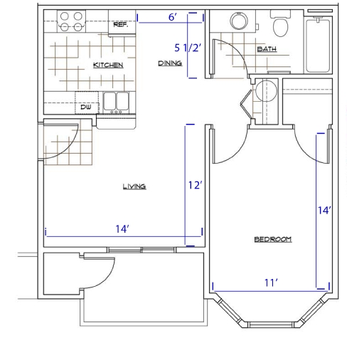 1BR/1BA - Birch Hills Apartments