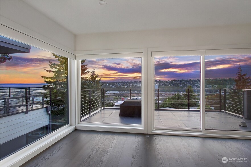 View of sunset from top floor - 2210 12th Ave W