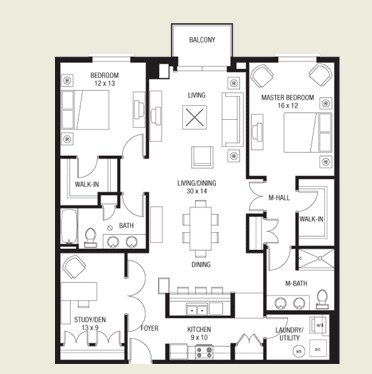 2BR/2BA - Station Square