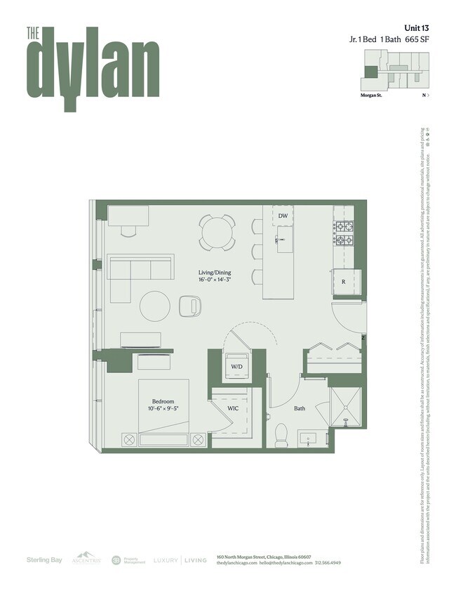 Floorplan - The Dylan Chicago