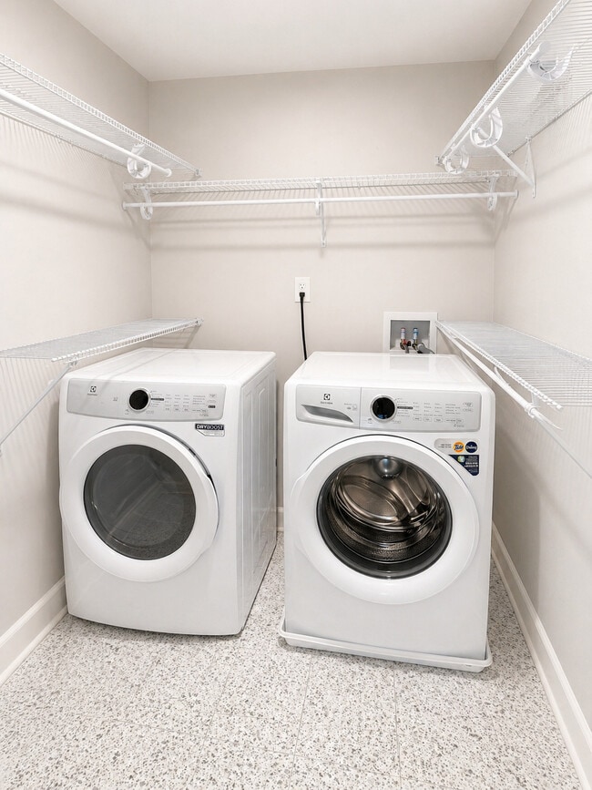 laundry in walk-in closet - Paradigm Apartments