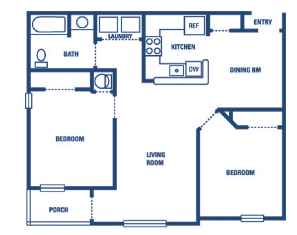 2BR/1BA - Princeton Court Senior Residences - AGE 55+