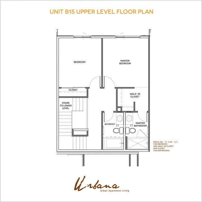 B15 Floorplan (upper level) - Urbana