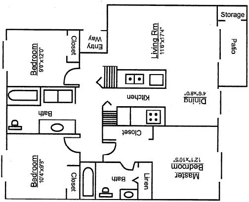 3br/2ba - Rosevue Apartments