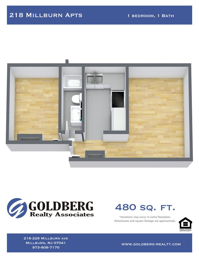 Floorplan - 218 Millburn Avenue Apartments