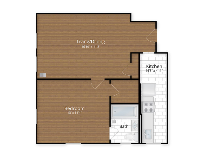 Floorplan - 1630 Park Apartments