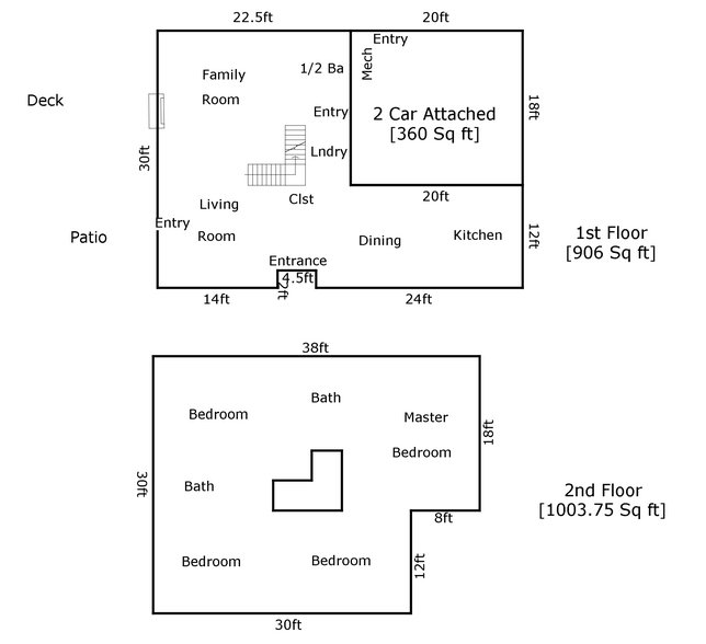 Layout of Home - 983 Hacienda Circle