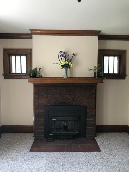 Living room fireplace - 5628 W Washington Blvd