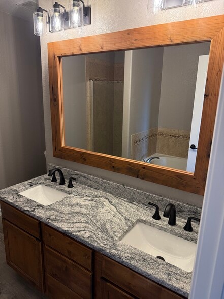 Master bath- custom mirror - 7416 Falconer Vw