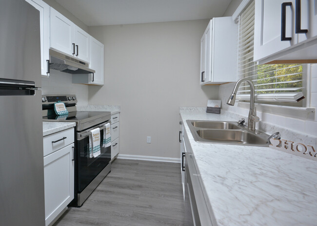 Newly Renovated Kitchen at Sherrill Place Apartments High Point NC - Sherrill Place