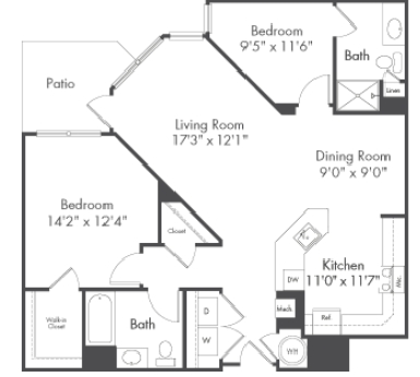 2BR/2BA - The Reserve at Riverdale