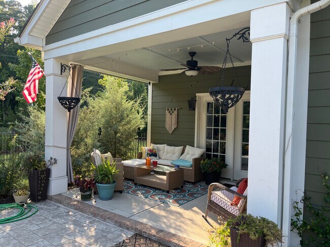 Covered rear porch with fan - 2645 Cherry Laurel Dr