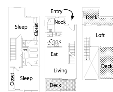2BR/2.5BA - Temescal Place