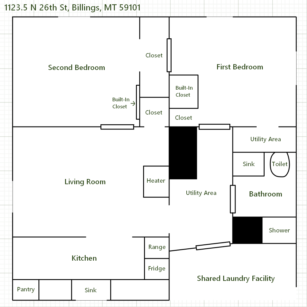Unit Layout - 1123 N 26th St