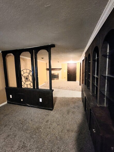 Fireplace in family room basement - 7325 N Brooklyn Ave