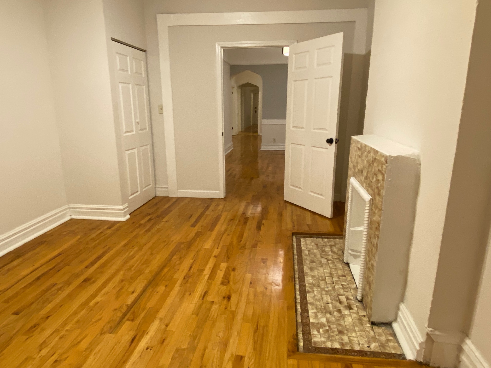 LR 1, closet, fake fireplace - 3314 W Monroe St
