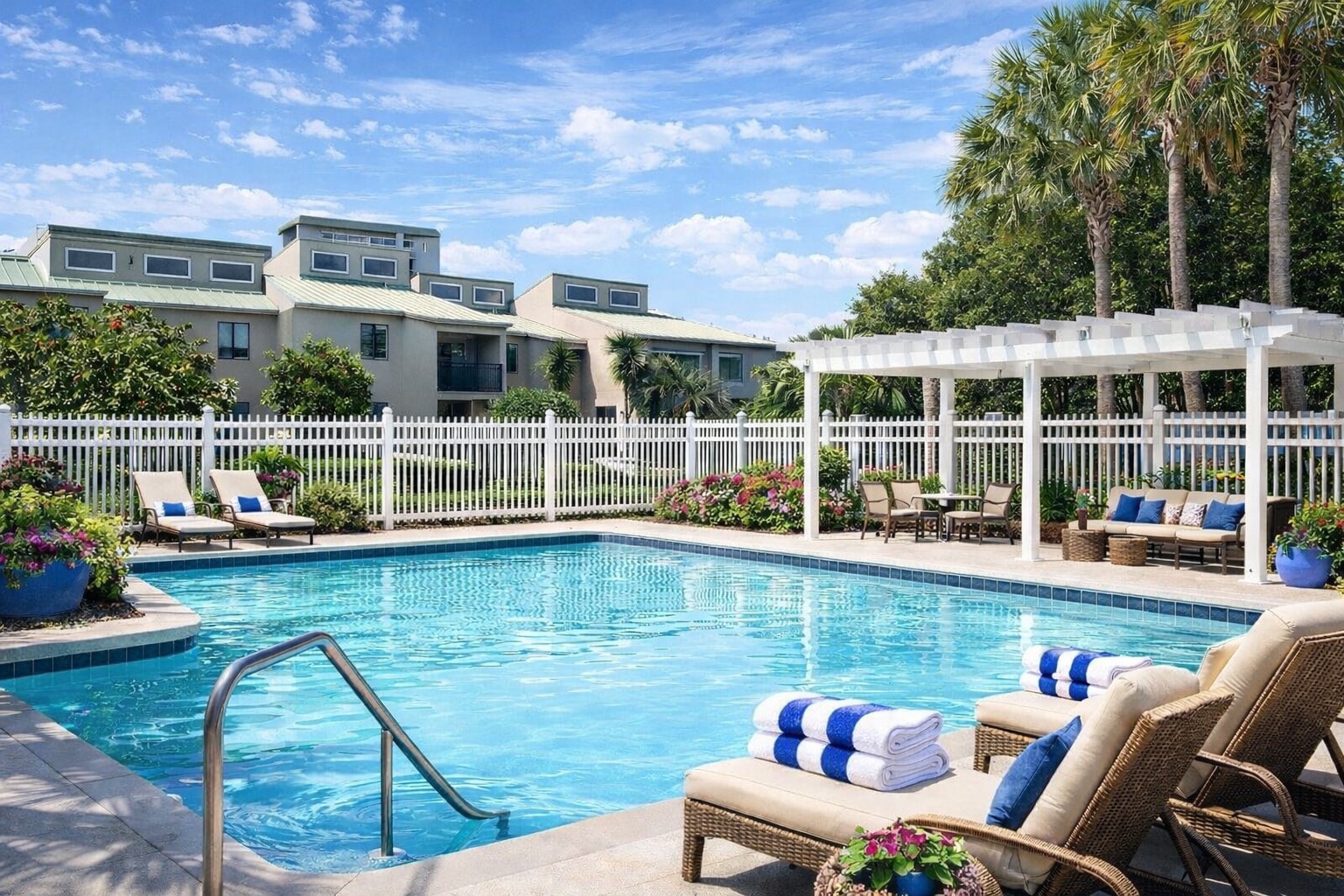 Community pool and pergola - 930 Gulf Shore Dr