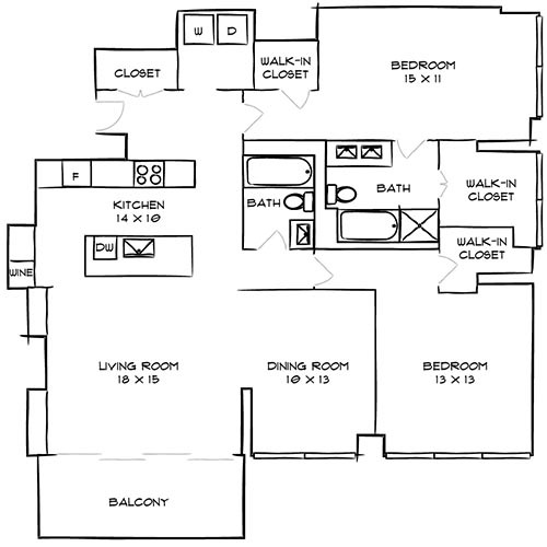 Floorplan - Park Towne Place Apartments