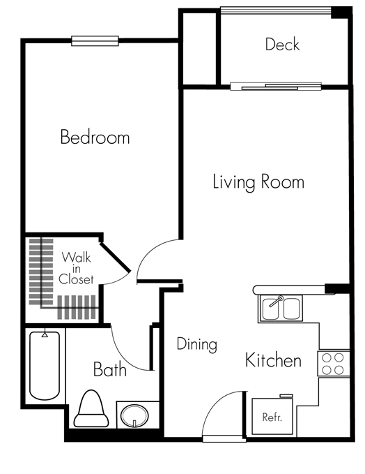 1BR/1BA - Dorado Senior Apartments