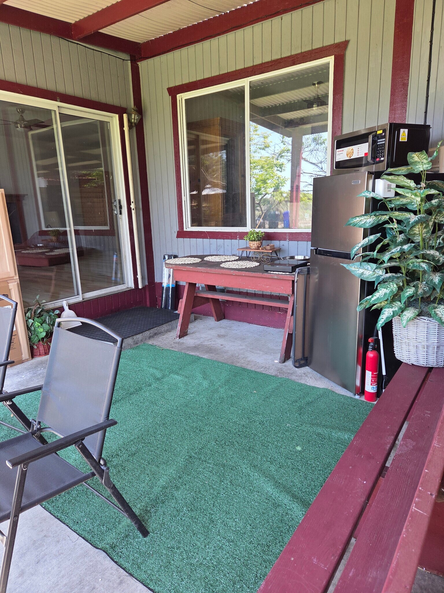Sliding door access to patio from rental - 145 Turnberry Way