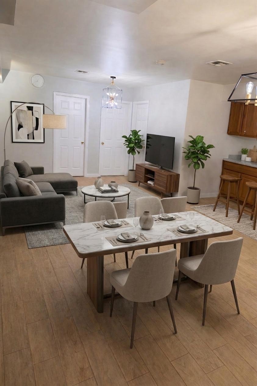 Living and dining room - 100 Hague St