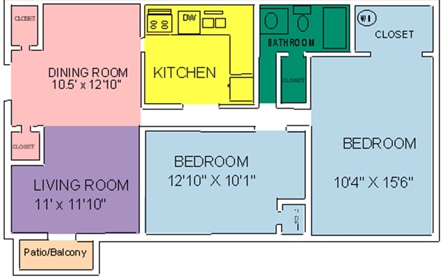 2BR/2BA - Sycamore West Apartments