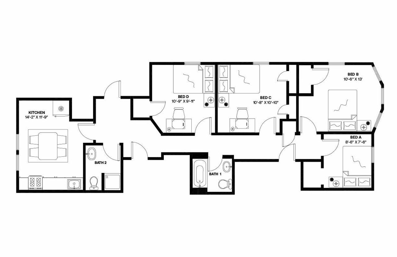 Building Photo - Private bedroom in 4 bed/2 bath Home