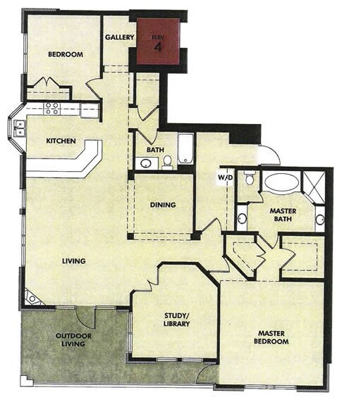 2BR/2BA - The Overlook at Westover Hills