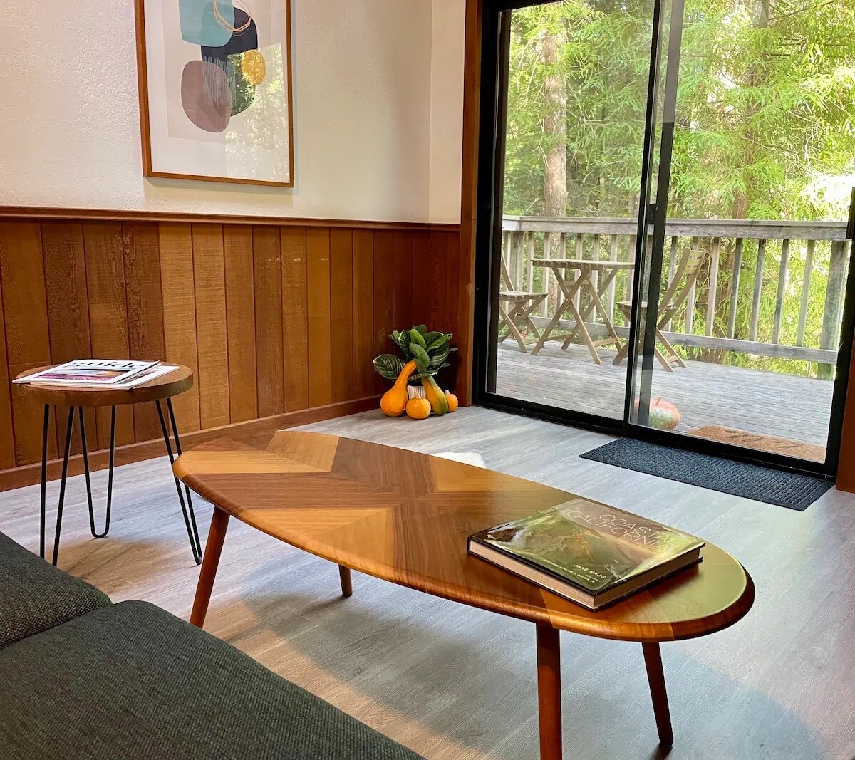 Living room view to deck - 75 Fern Rd