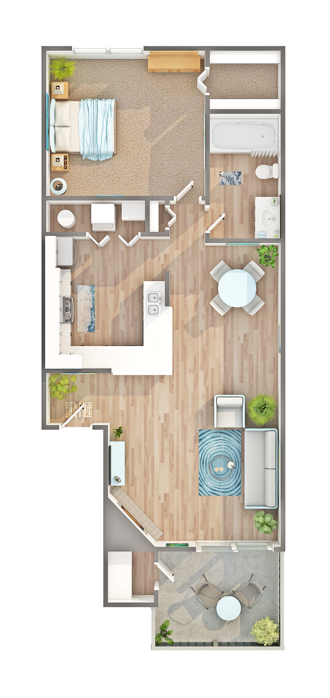 Spruce | 1-Bedroom Floorplan - Arrive West Linn