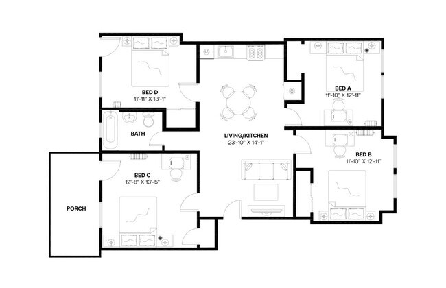 Building Photo - Room in Shared 4 bed/1 bath home