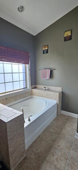 Primary bathroom tub - 423 Panorama Park Pl