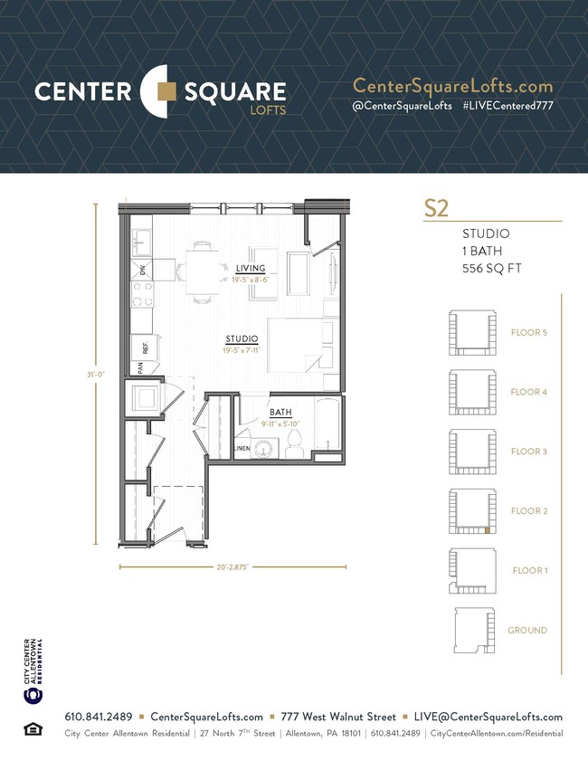 Floorplan - Center Square Lofts West