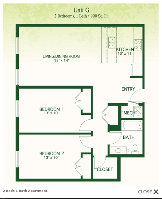 2BR/1BA - Whistler's Crossing