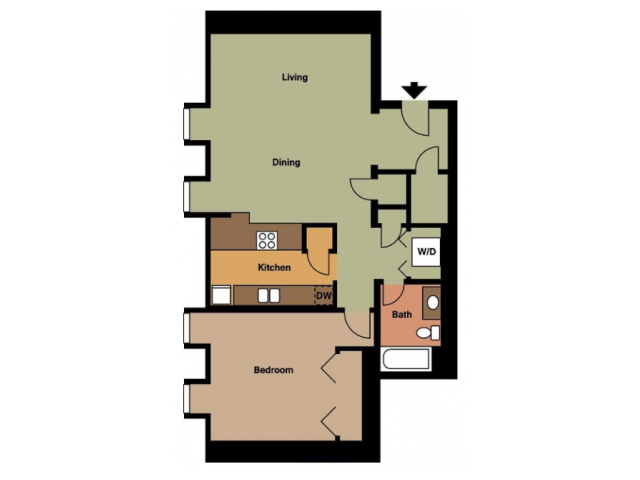 Old Cathedral Building- 1 Bed, 1 Bath - Quality Hill Apartments