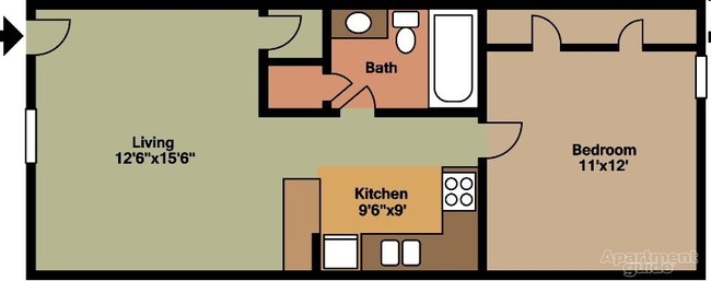 1BR/1BA - Shady Tree Apartments