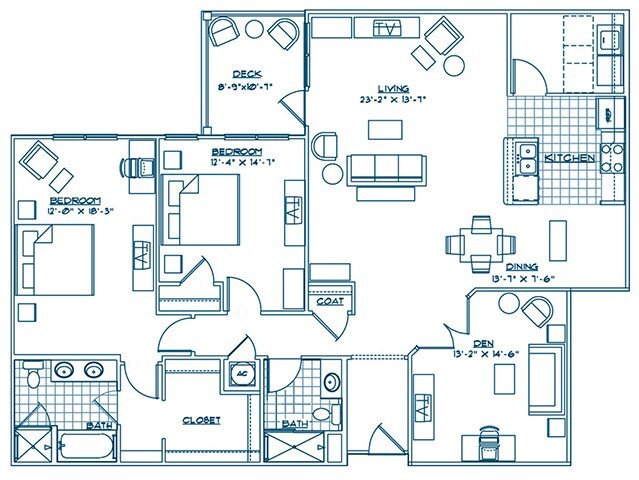 The Manchester | 2 Bed / 2 Bath + Den - The Lodge at BridgeMill