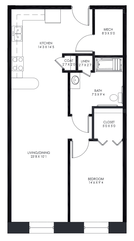 Floorplan - Call Terminal Apartments