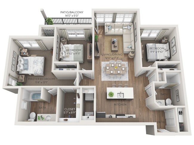 Floorplan - Glacier Run Apartments