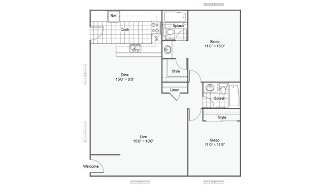 Floorplan - The Hub at Baton Rouge