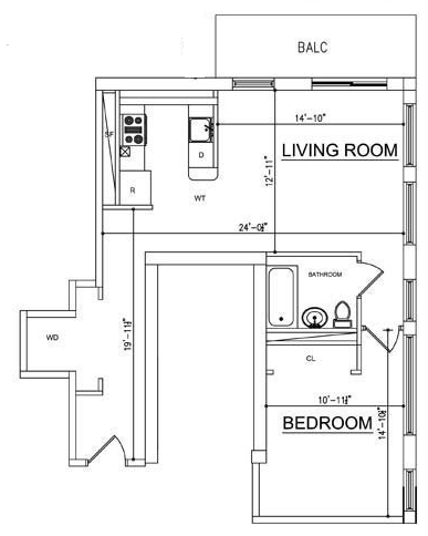 1BR/1BA - Ocean Blue
