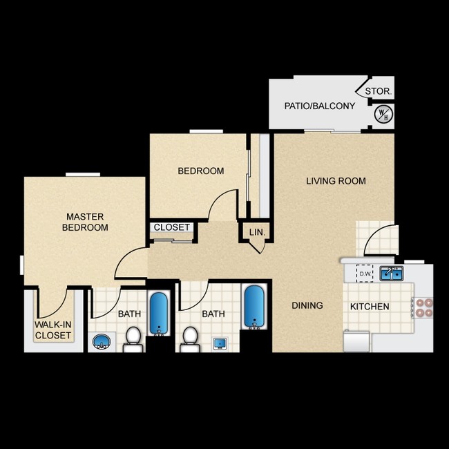 2BR/2BA - The Peppertree Apartments