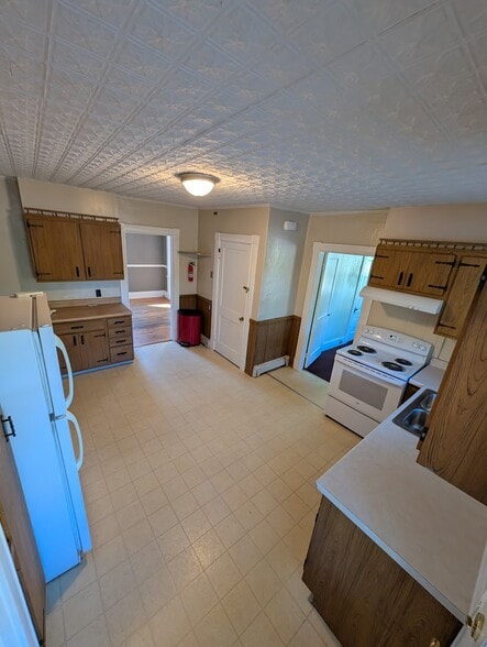 Kitchen from front door - 54 Highland St