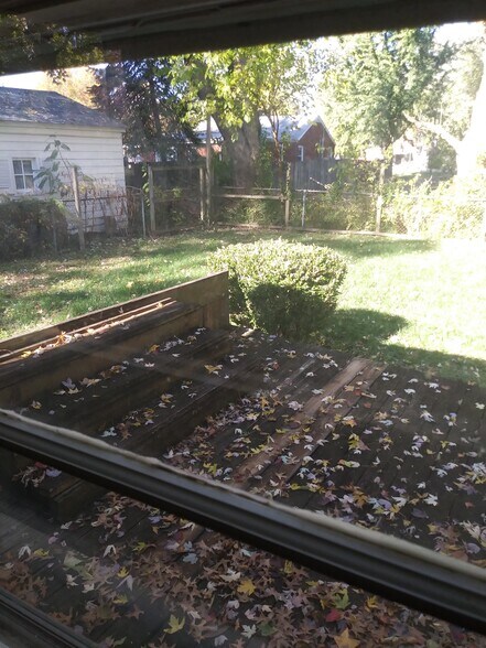 Back yard from family room window - 2609 Pioneer Rd