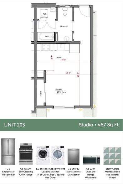 Unit 203- Studio - 825 De la Vina St