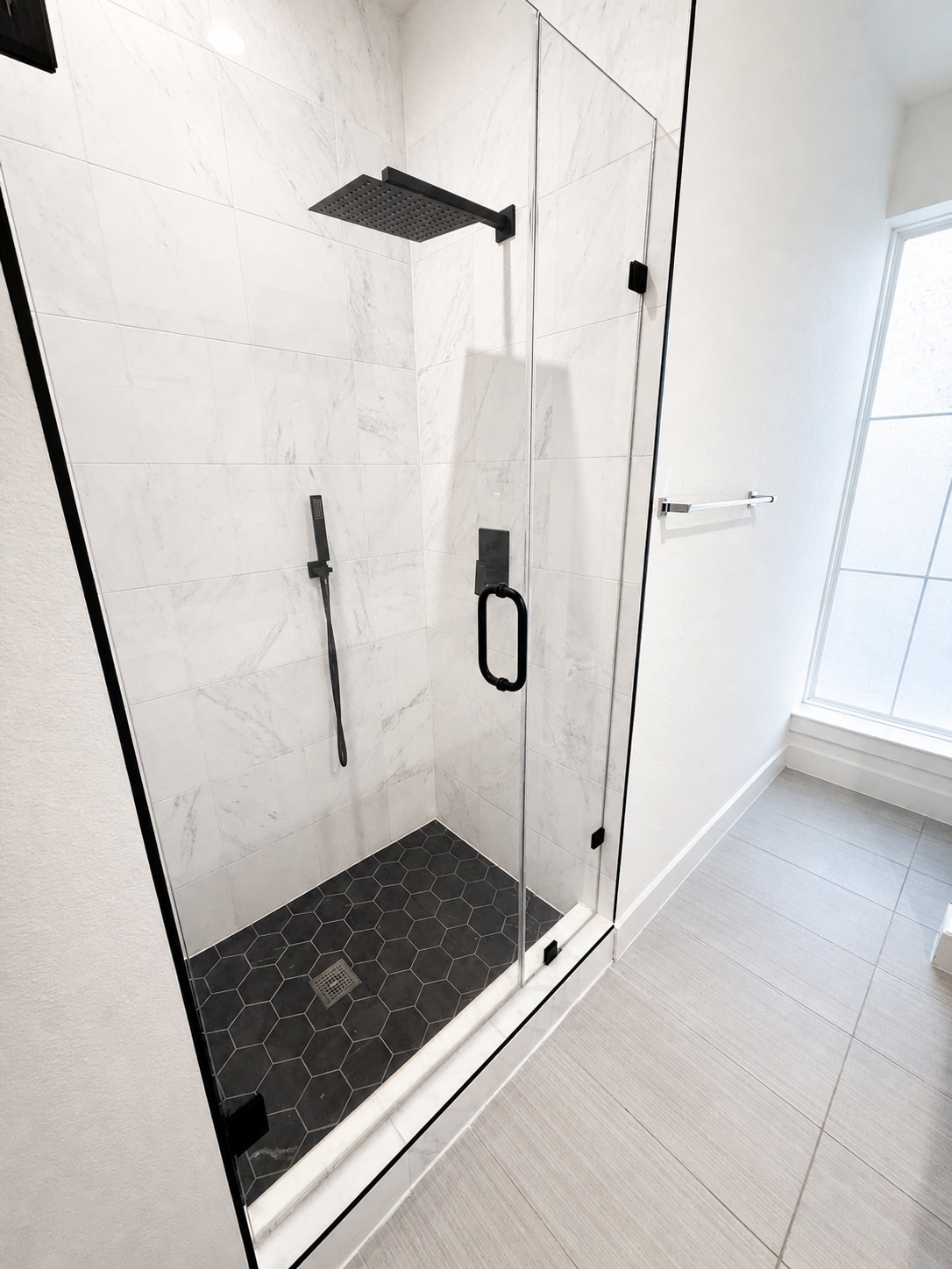 Custom design Master bathroom with Italian Marble - 5605 Bryan Pky